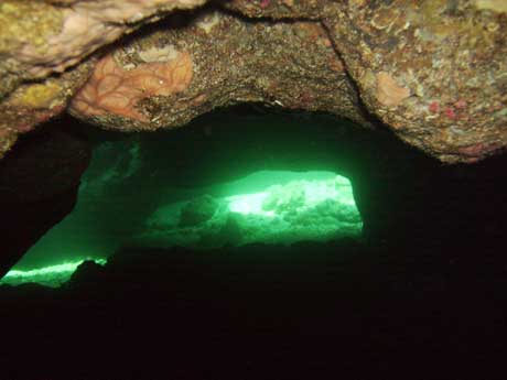amazing underwater cave in Zakynthos